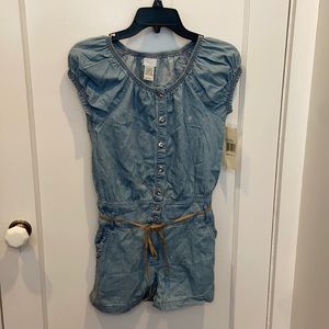I guess blue romper with cap sleeve